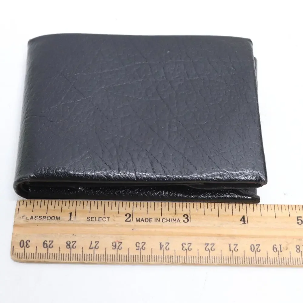 Vintage Genuine Leather Wallet Men S Bifold Bi-fold Black Pebbled ID Cards Cash